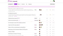 Our Discourse front page from a user's perspective