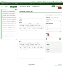Limesurvey question editing interface
