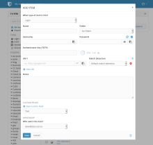 Web interface for BitWarden with user logged in.