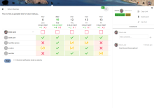 A sample NextCloud Poll (alternative to Doodle Polls) for scheduling. Yes, it's timezone-aware!