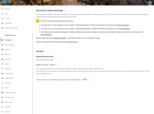 The NextCloud settings page. 