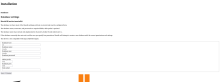 The Moodle install database configuration page (no CSS).