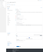 The completed Moodle install confirmation page, with CSS enabled. 