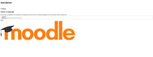 Initiating the Moodle install process (no CSS). 