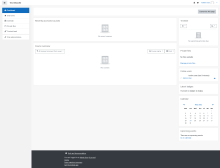 The first look at the Moodle admin dashboard after installation. 